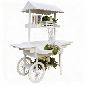 Carrito blanco expositor