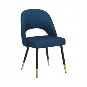 Silla azul tapizada