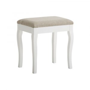 Taburete tapizado beige