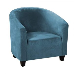 Butaca de piel azul