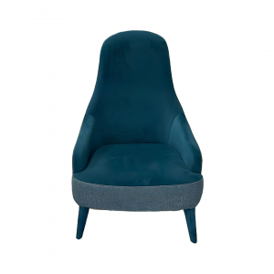 Sillón azul tapizado