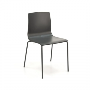 Silla apilable negra