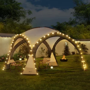 Carpa circular 3x3m con luces LED
