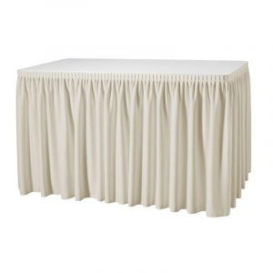 Faldón beige para mesa con velcro