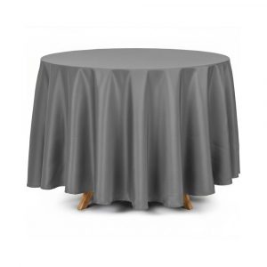 Mantel redondo gris perla 330cm