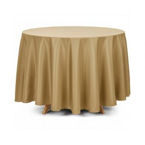 Mantel redondo color vainilla 330cm