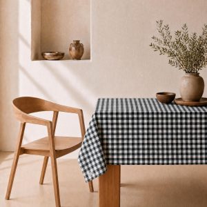 Mantel vichy negro