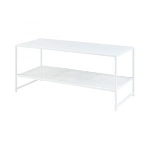 Mesa blanca de centro de acero